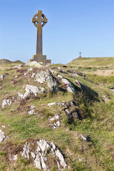 Kříže na Llanddwyn ostrově — Stock fotografie