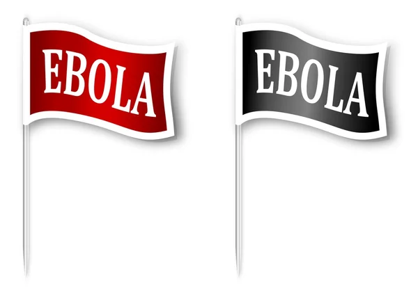 Flagga med inskriptionen Ebola — Stockfoto
