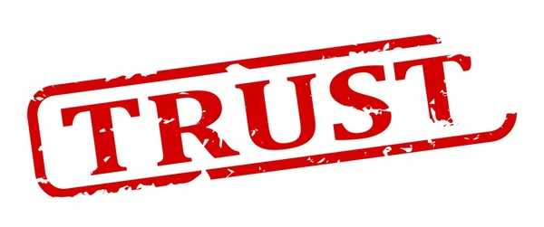 Red stamp trust — Stock Photo, Image