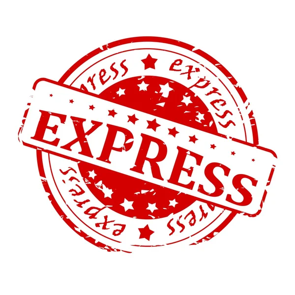 Sello rojo - Express — Foto de Stock