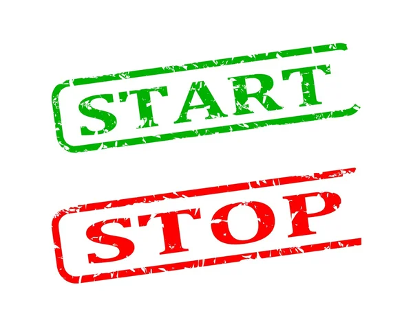 Start, stop - francobolli — Foto Stock