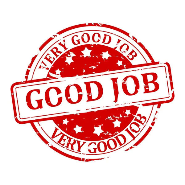 Red stamp - good job — Stock Photo, Image