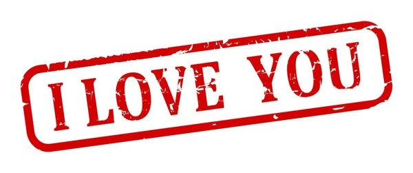 Oval stamp - I love you — Stock Photo, Image