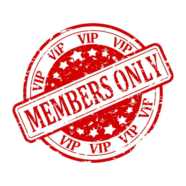 Red stamp - Members Only — Stock Photo, Image