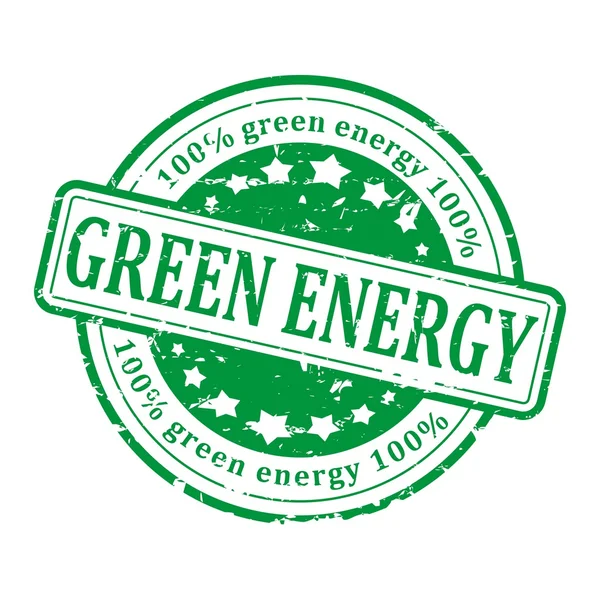 Francobollo verde - Energia verde — Foto Stock