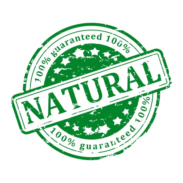 Zielony znaczek - naturalny — Zdjęcie stockowe