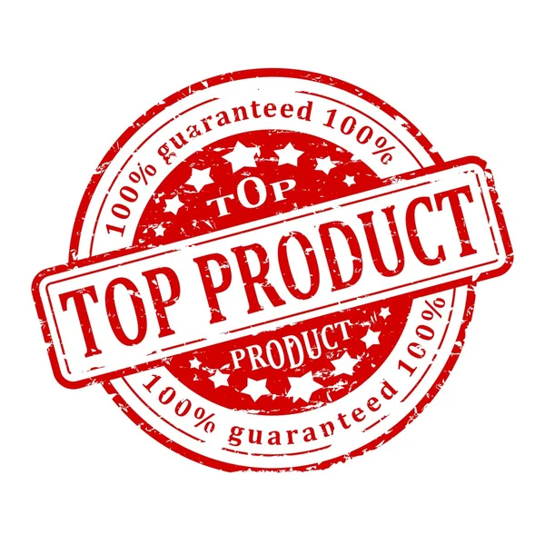 Round red stamp - top product — Stock Photo, Image