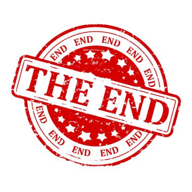 Yuvarlak kırmızı pul - sonunda