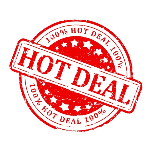 Rode stempel - hot deal — Stockfoto