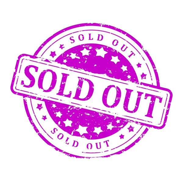 Purple stamp - Sold out — Stock Photo, Image