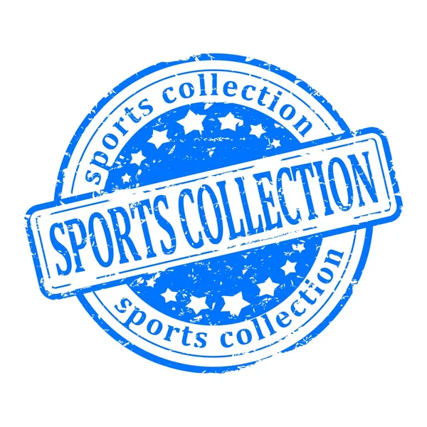 Blue stamp - sports collection — Stock Photo, Image