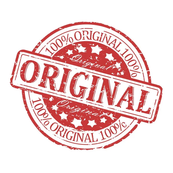 Hasarlı kırmızı yuvarlak damga - orijinal