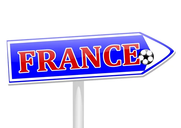 A flecha com a inscrição França — Fotografia de Stock