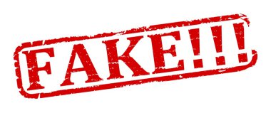 Kırmızı oval pul kelimelerle - sahte hasar