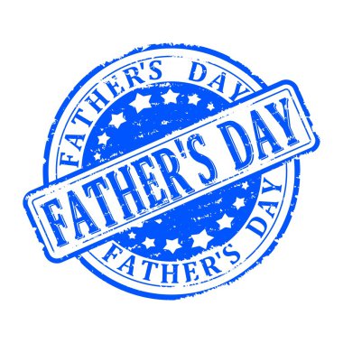 Yazıt - Babalar günü ile mavi yuvarlak damga zarar