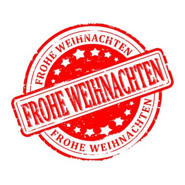 Yazıt - mutlu Noeller - çizim ile zarar yuvarlak damga