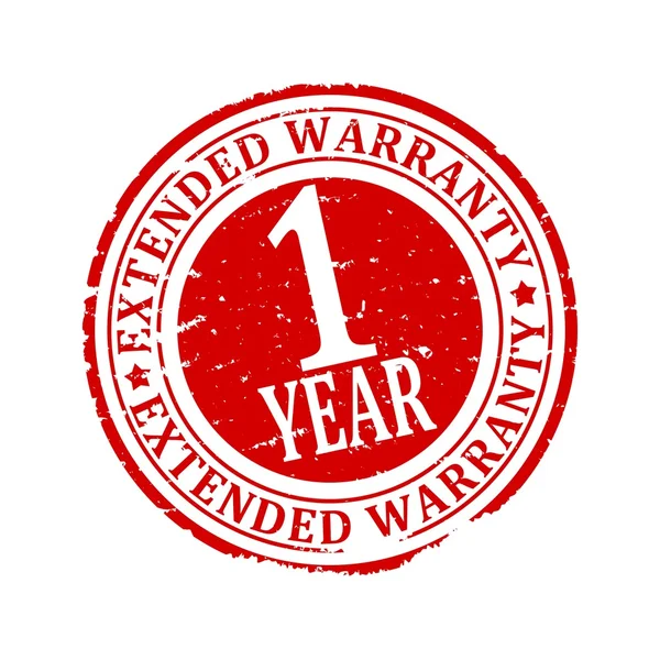 Damaged round stamped - Extended Warranty 1 year - Illustration — Stock Photo, Image