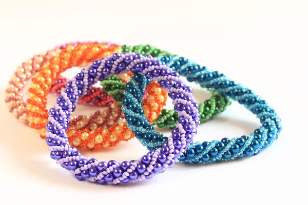Beautiful beaded bracelets — Stock Photo, Image