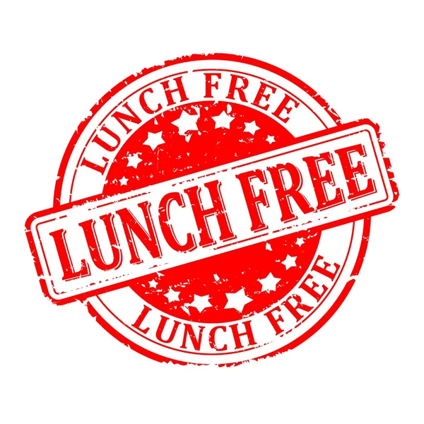 Yazıt - ücretsiz öğle yemeği - vektör ile yuvarlak mühür zarar — Stok Vektör