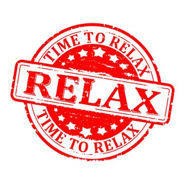 Zaman damgalı - kırmızı zarar relax için relax - vektör