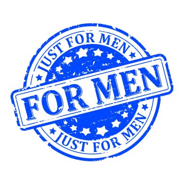 Damgalı - mavi hasar sadece erkekler için - vektör