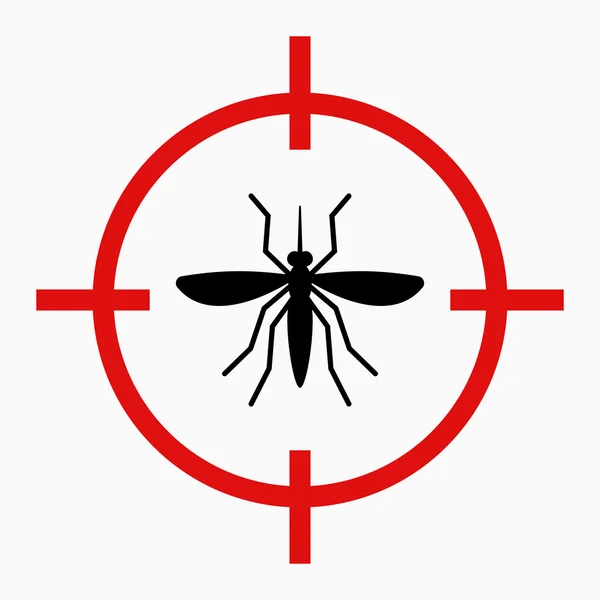 Zika virus alert, target mosquito — Stock Vector