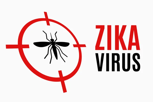 Alerta de vírus Zika, mosquito alvo — Vetor de Stock