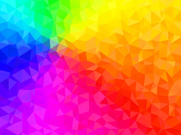 Polygonaler Hintergrund für Webdesign - Regenbogenfarben — Stockvektor