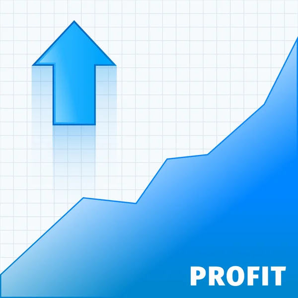 Freccia profitto — Vettoriale Stock