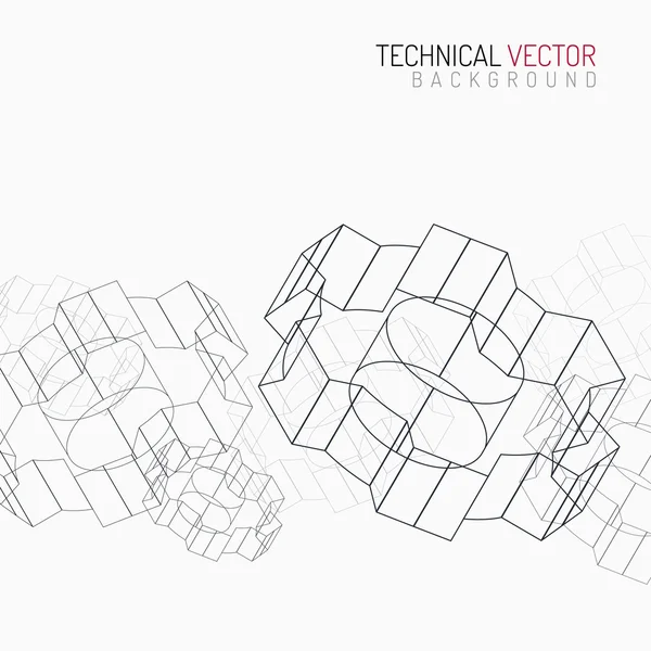 Gráfico lineal Cogwheels — Vector de stock