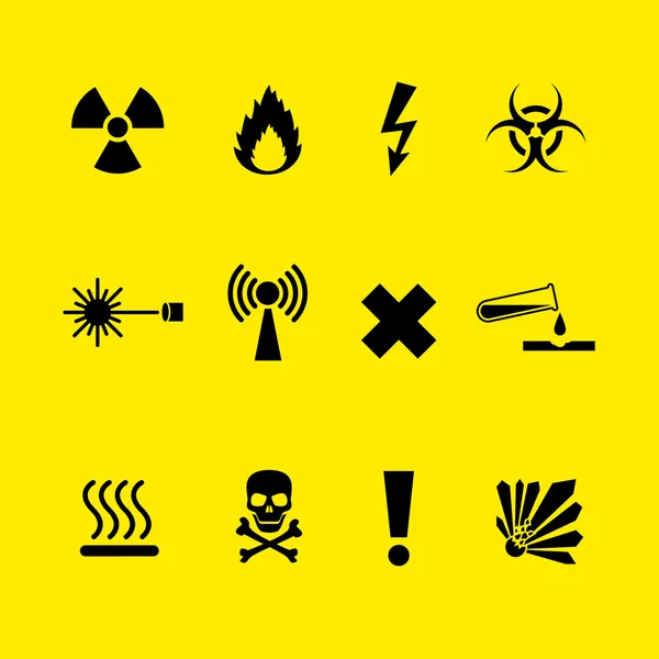 Danger symbols — Stock Vector