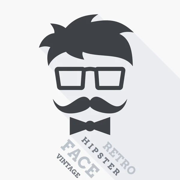 Hipster face — Stock Vector