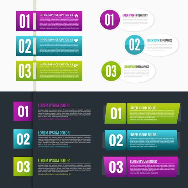 Conjunto de modelos de infográficos — Vetor de Stock