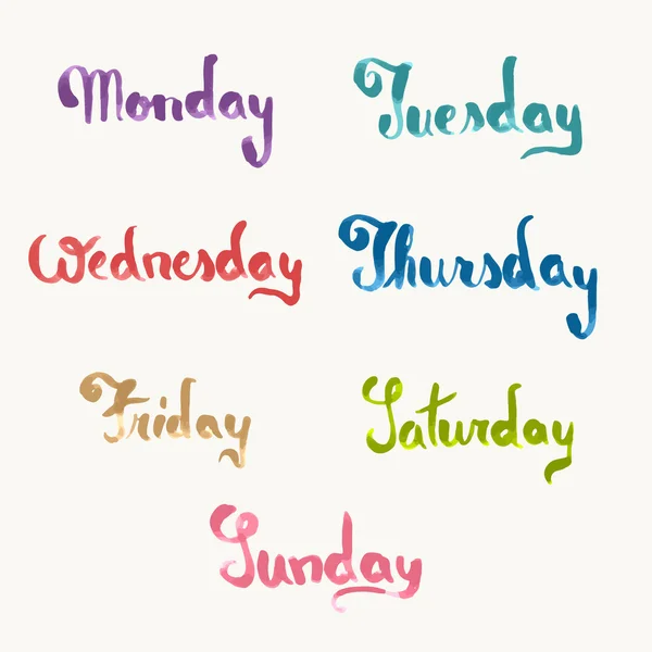 Days of week — Stock Vector