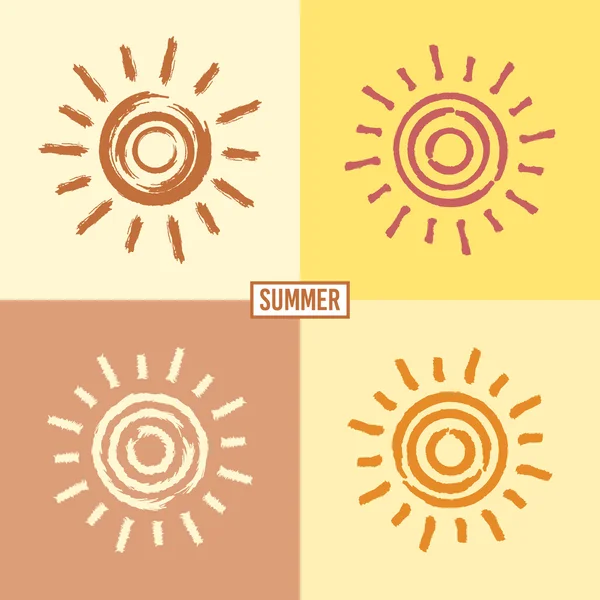 Sol de Verão — Vetor de Stock