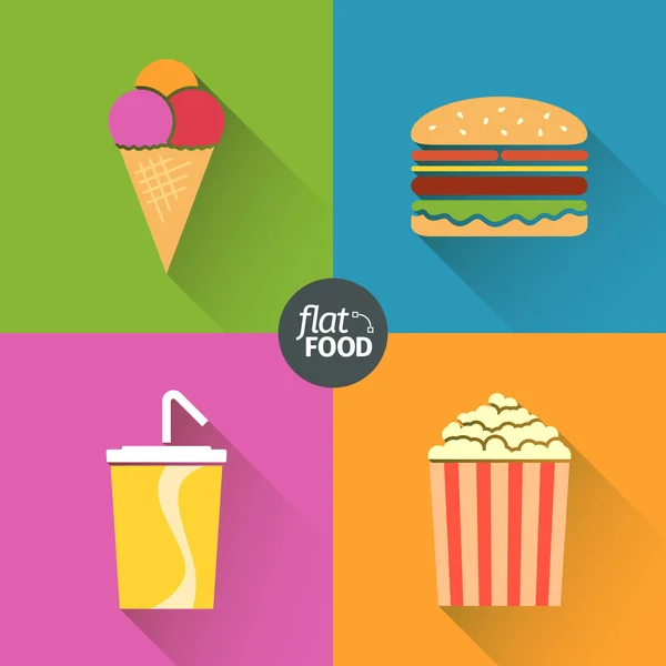 Flat food symbol — Stock Vector