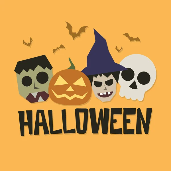 Gelukkige Halloween kaart — Stockvector