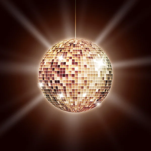 Mirror disco ball poster — Stock Vector