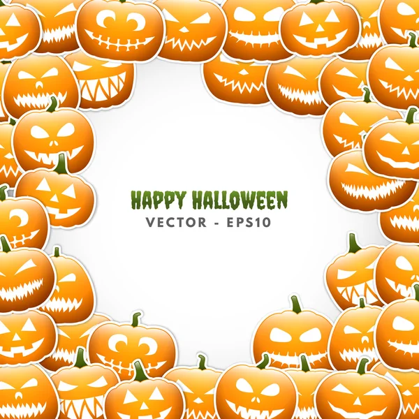 Linternas de calabaza de Halloween — Vector de stock