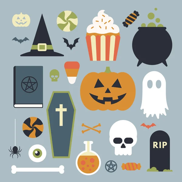 Halloween icons set — Stock Vector