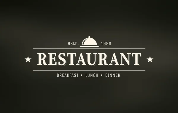 Restaurant logo sjabloon — Stockvector