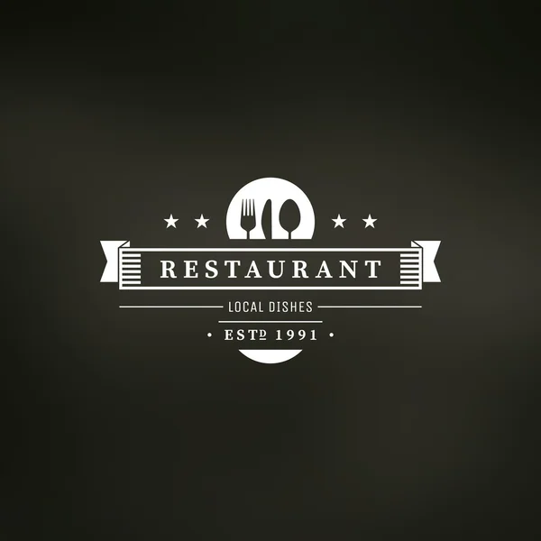 Restaurant logo template — Stock Vector