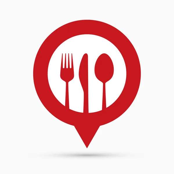 Навигационный знак ресторана — стоковый вектор