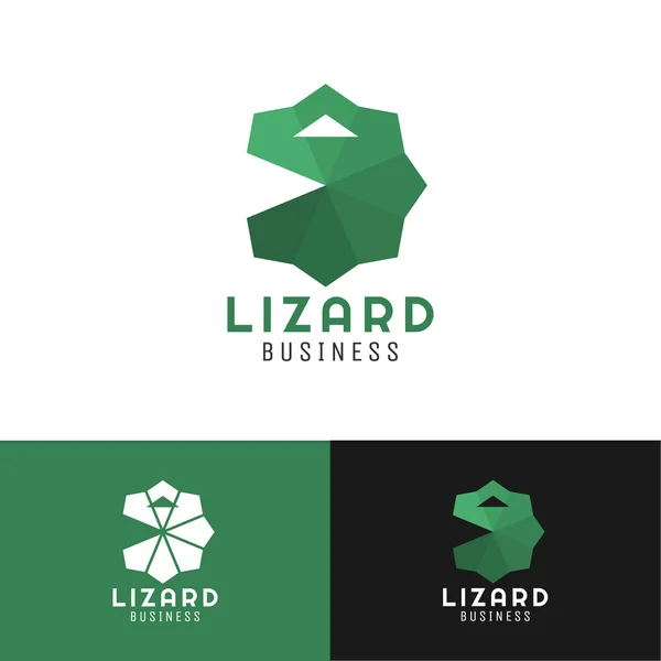 Lizard head logo template symbol — Stock Vector