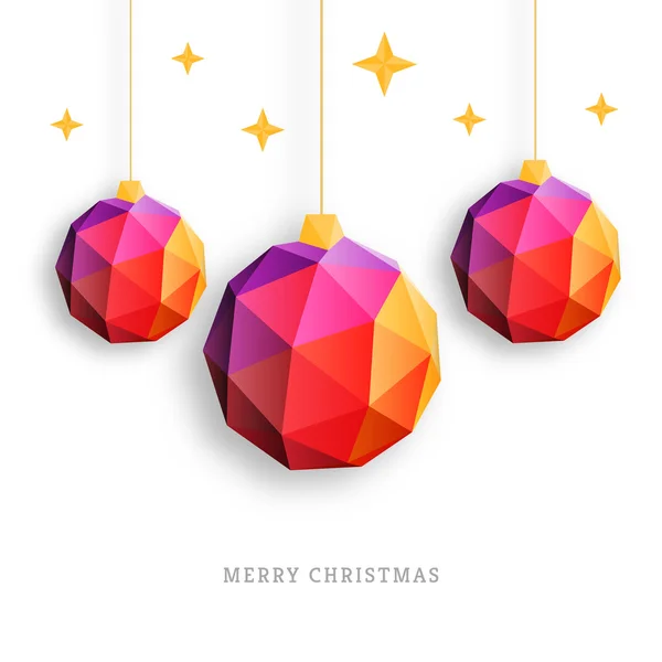 Bolas de Navidad adornos triángulo — Archivo Imágenes Vectoriales