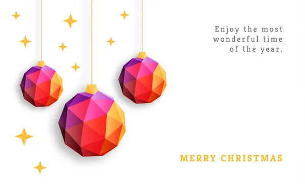Різдвяні кульки прикраси трикутник — стоковий вектор