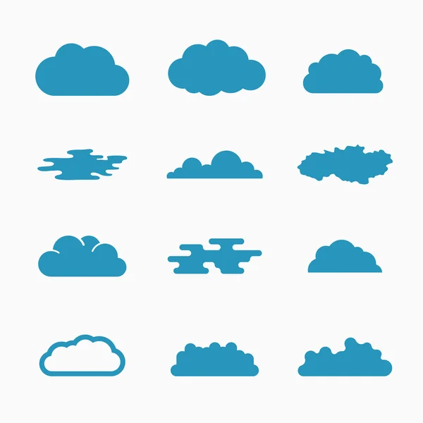 Icônes Cloud, illustration vectorielle — Image vectorielle