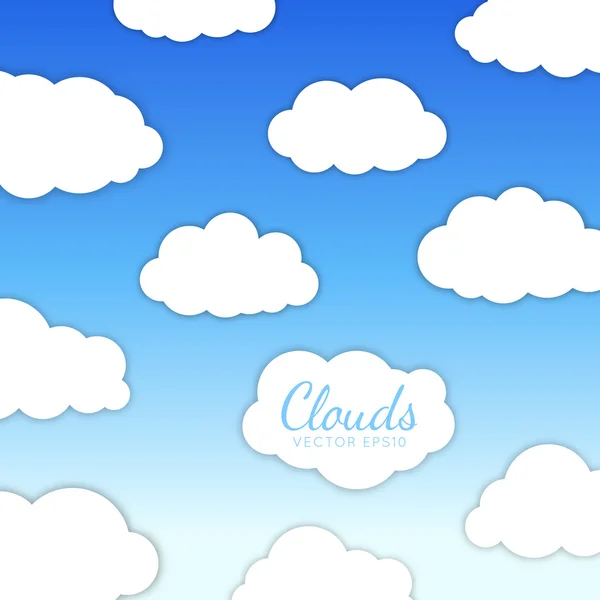 Wolken-Vektorillustration — Stockvektor