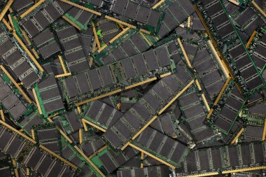 DDR Ram, bilgisayar bellek modülleri arka plan cips.