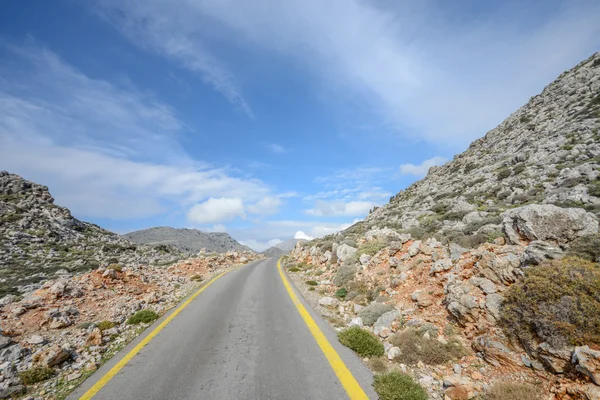 Street in the mountain of crete — Stock Photo, Image